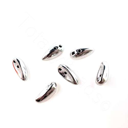 Czech Preciosa Chilli - Silver 4x11mm - 50 pcs