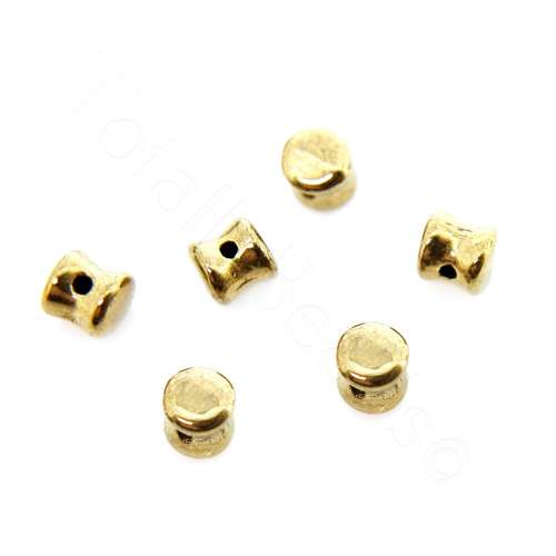 Czech Preciosa Dumbbell - Champagne Gold 4x6mm - 50 pcs