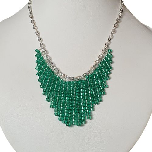Veronique Necklaces Makes 3 forrest green necklace making kit — DIY set with beads and instructions for creating handmade jewelry