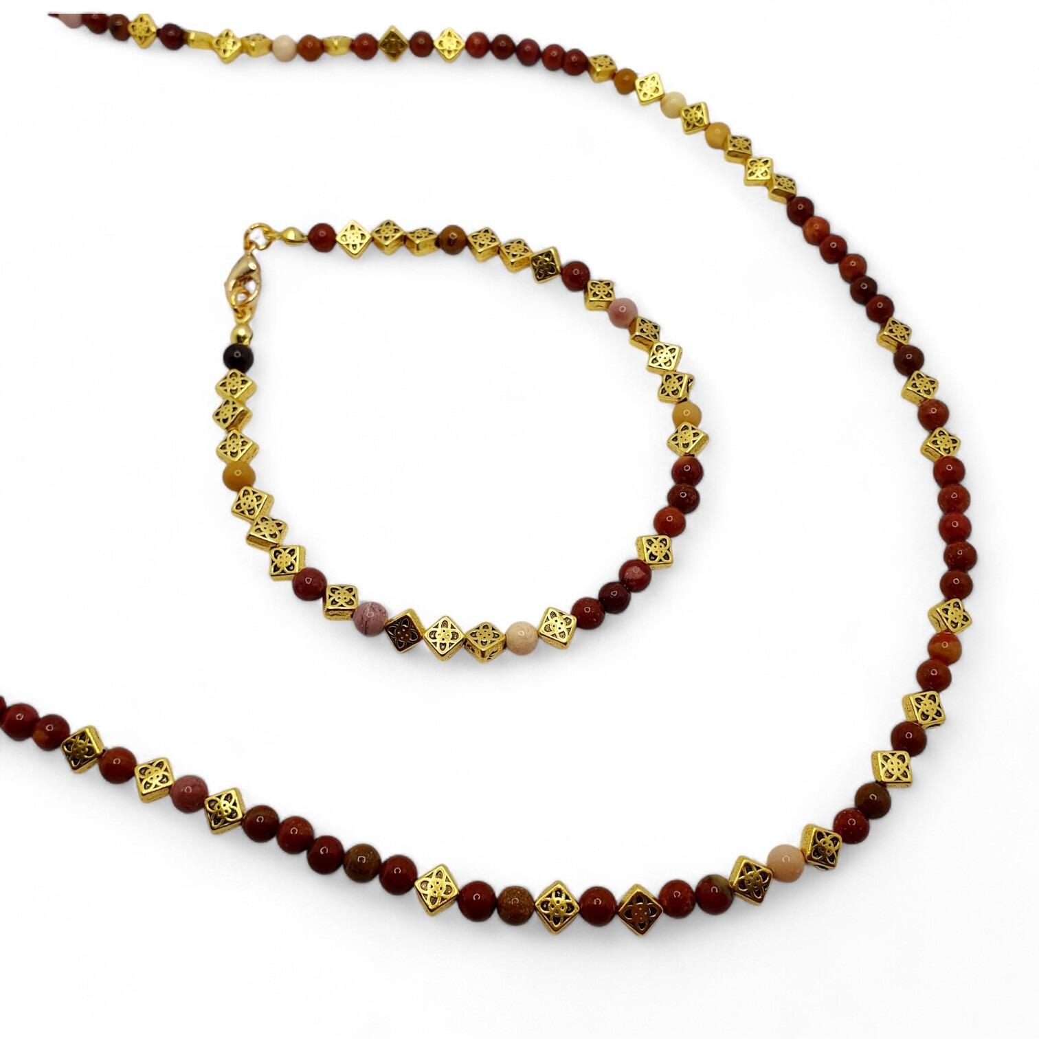 Alma Gemstone Jewellery mookite jewelry making kit — DIY set with beads and instructions for creating handmade jewelry