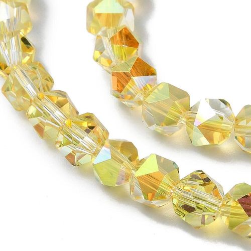 6mm crystal beads summer gold — faceted for jewelry making and beadwork