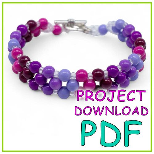 Rainbow Bracelets Doubel Raw PDF Download for jewellery making