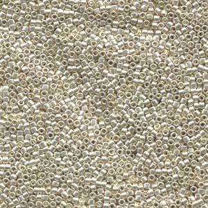 size 11 Miyuki Delica seed beads galvanized silver db035 5g — 5g pack, premium Japanese cylinder beads perfect for bead weaving, embroide…