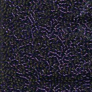 size 11 Miyuki Delica seed beads silver lined dark purple db609 5g — 5g pack, premium Japanese cylinder beads perfect for bead weaving, e…