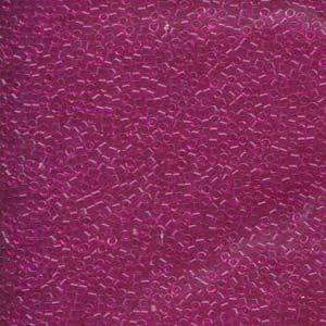 size 11 Miyuki Delica seed beads trans fuschia db1310 5g — 5g pack, premium Japanese cylinder beads perfect for bead weaving, embroidery,…