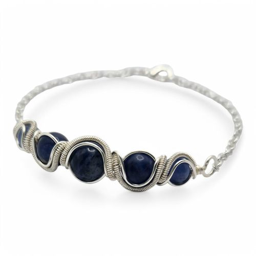 Corinne Gemstone Bracelet sodalite bracelet making kit — DIY set with beads and instructions for creating handmade jewelry