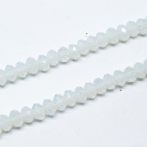 6mm crystal beads opal, pack of 100 — faceted for jewelry making and beadwork