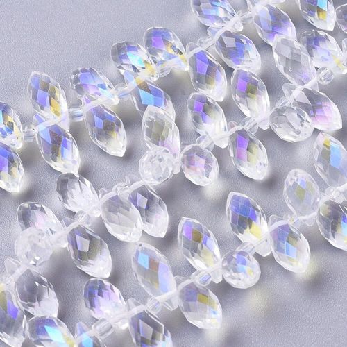 12mm crystal beads crystal ab, pack of 90 — AB finish, faceted for jewelry making and beadwork