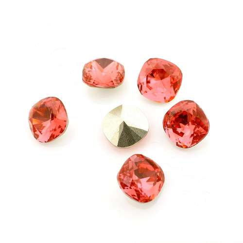 10mm resin Rivoli stone rose 1pc — faceted round crystal-style cabochon ideal for jewelry making, settings, and crafts