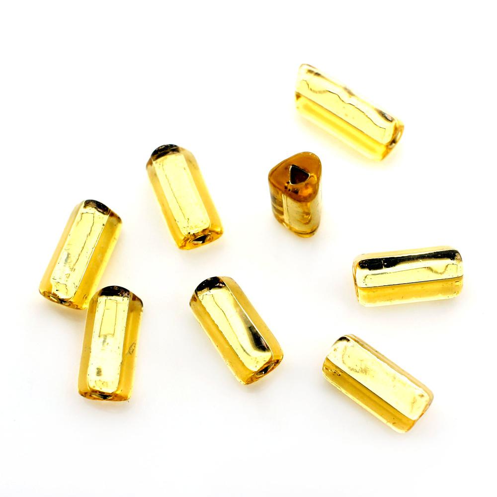 Czech Preciosa Triangle Tube 10mm - Gold 30pcs