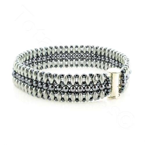 Mikaela Bracelet Bead Pack silver bracelet making kit — DIY set with beads and instructions for creating handmade jewelry