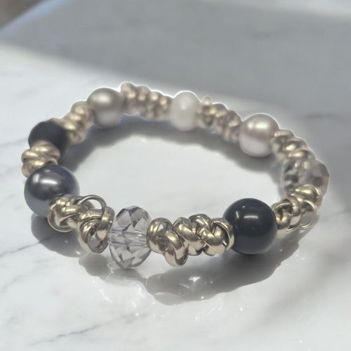 Stretch Chain Bracelets Makes 15 Monochrome for jewellery making