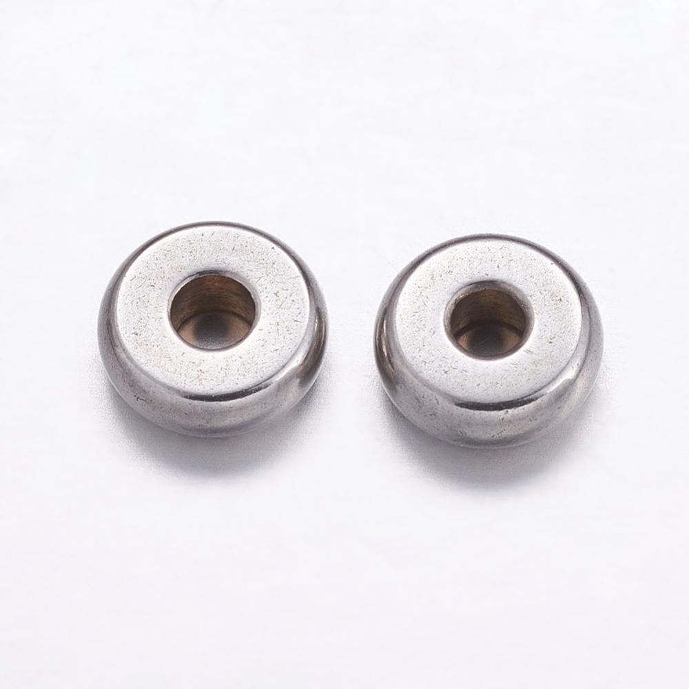Stainless Steel Rondelle Spacer Bead 6x2mm 20pcs for jewellery making
