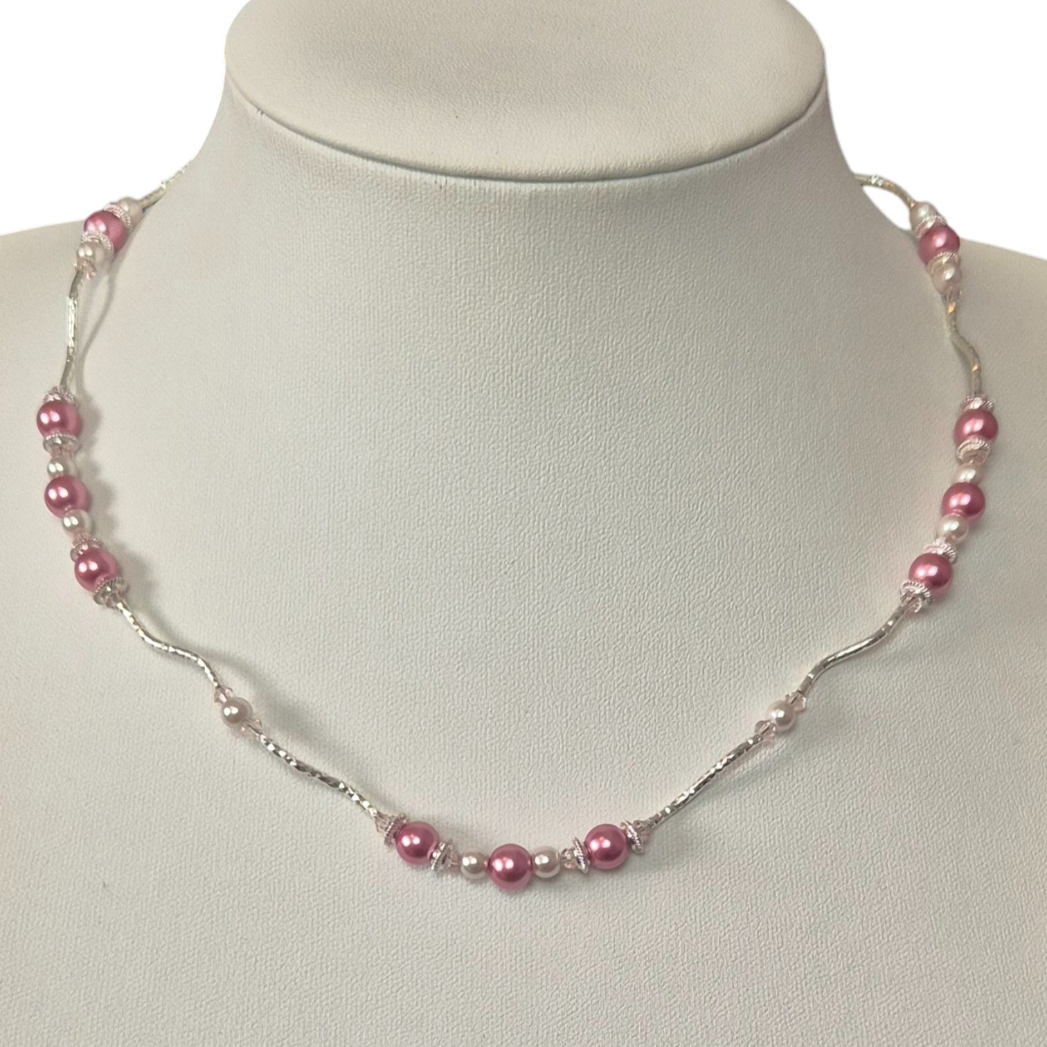 Susan Twist Necklace makes 3 Pink for jewellery making