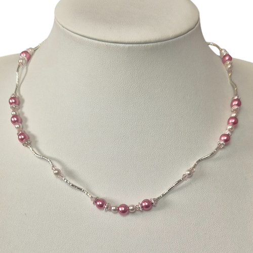 Susan Twist Necklace makes 3 Pink for jewellery making