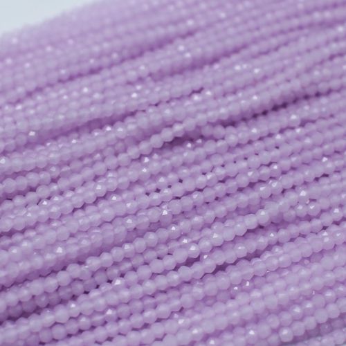 Micro Crystal Round Beads 1.5mm Pastel Purple for jewellery making