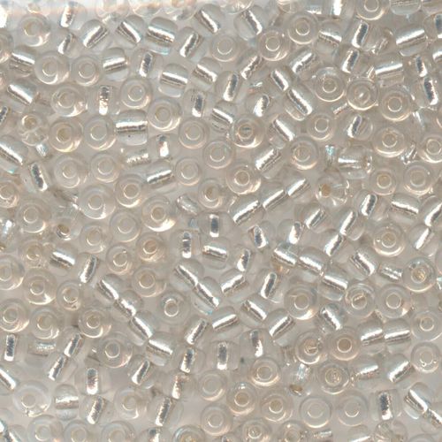 Seed Beads Silver Lined Clear Size 6 100g 4mm for jewellery making