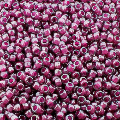 Toho Size 8 Seed Beads 10g Inside Grey Magenta 2mm for jewellery making