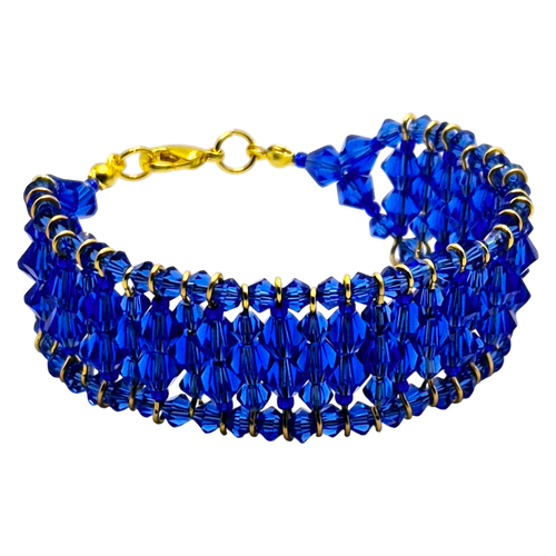 Rani Crystal Bracelet Cobalt Blue for jewellery making