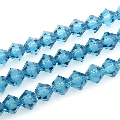 6mm crystal bicone beads peacock — faceted for jewelry making and beadwork