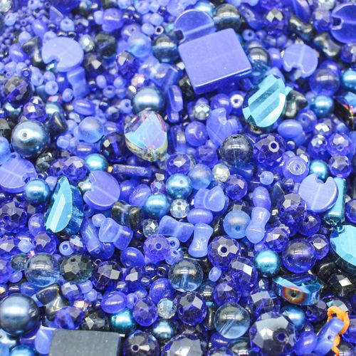 Premium Bead Mix 75g Dark Blue 2mm for jewellery making