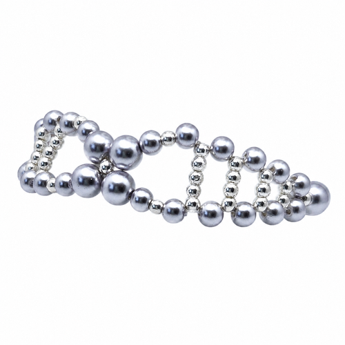 Norma Bracelet x4 Hematite 4mm for jewellery making