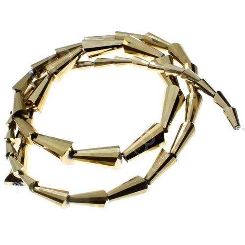 crystal beads champagne gold — faceted for jewelry making and beadwork
