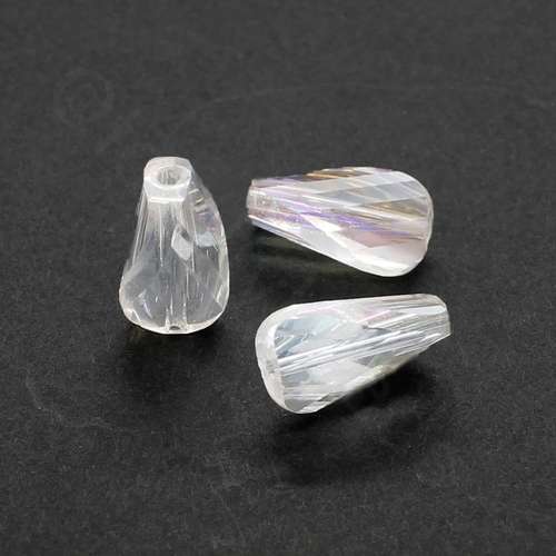8mm crystal beads crystal ab, pack of 10 — AB finish, faceted for jewelry making and beadwork