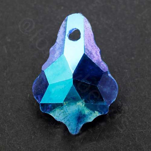 16mm crystal beads blue rainbow — faceted for jewelry making and beadwork