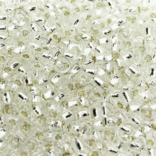 Toho Size 6 Seed Beads 10g - Silver Lined Crystal