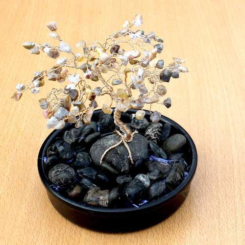 Wire & Gemstone Tree Sculpture Kit crazy agate chips jewelry making kit — DIY set with beads and instructions for creating handmade jewelry
