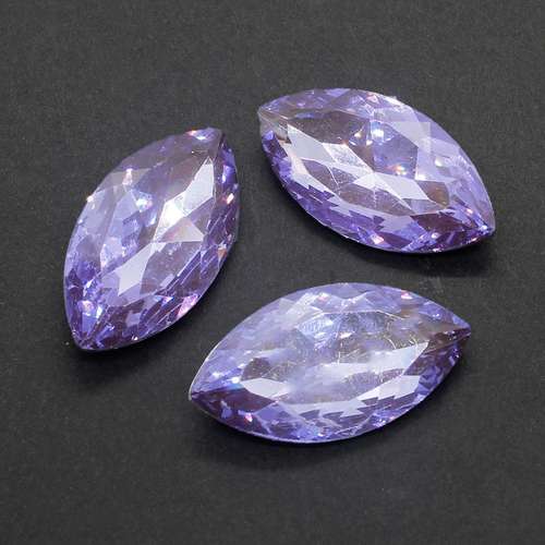 32mm resin Rivoli stone tanzanite — faceted round crystal-style cabochon ideal for jewelry making, settings, and crafts