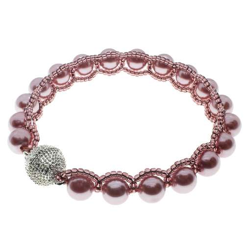 Elizabeth Bracelet rosewood bracelet making kit — DIY set with beads and instructions for creating handmade jewelry