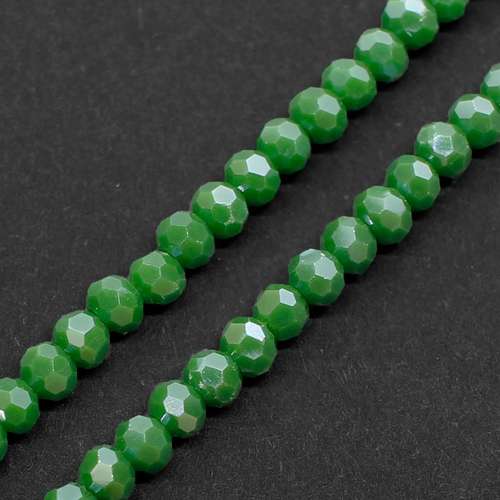 3mm crystal beads autumn green — faceted for jewelry making and beadwork