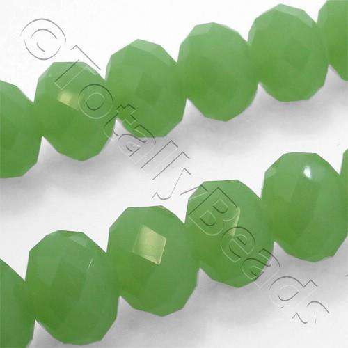10mm crystal beads opal green, pack of 30 — faceted for jewelry making and beadwork