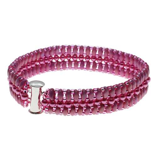 Mikaela Bracelet Kit rose pink bracelet making kit — DIY set with beads and instructions for creating handmade jewelry