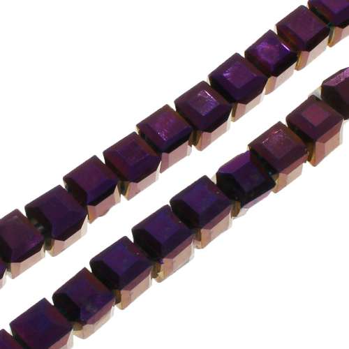 4mm crystal beads purple iris 16" inch — faceted for jewelry making and beadwork