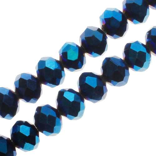 8mm crystal beads blue iris, pack of 70 — faceted for jewelry making and beadwork