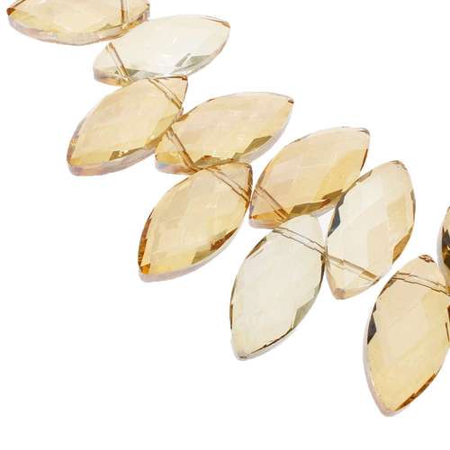 25mm crystal beads gold — faceted for jewelry making and beadwork