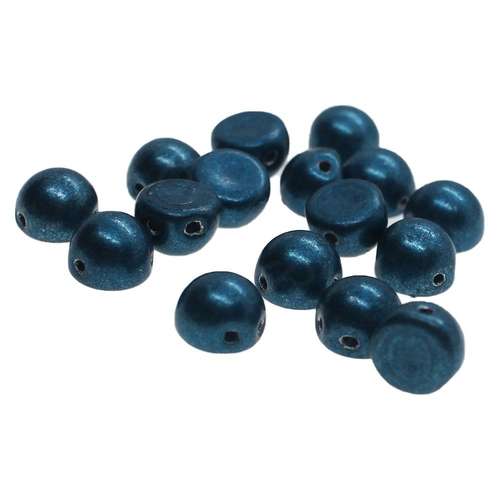 7mm Czech glass glass beads metallic shaded spruce — pack of 25, high-quality two-hole beads ideal for jewelry making, bead weaving, and…