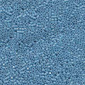 size 11 Miyuki Delica seed beads opaque light blue luster db218 5g — 5g pack, premium Japanese cylinder beads perfect for bead weaving, e…