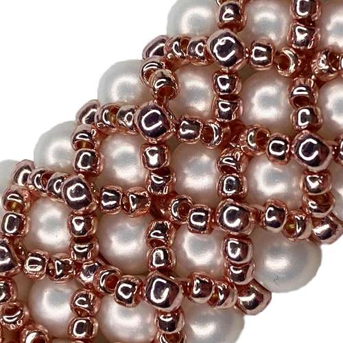 Lili Bracelet ivory rose bracelet making kit — DIY set with beads and instructions for creating handmade jewelry
