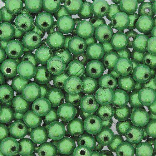 5mm Miracle acrylic round beads 5mm 80pcs round green — pack of 80, reflective 3D-effect beads ideal for jewelry making, crafts, and deco…