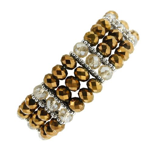 Beatrice Bracelet bronze bundle pack bracelet making kit — DIY set with beads and instructions for creating handmade jewelry