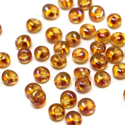 Toho Magatama Beads 3mm 10g - Trans Rainbow Topaz