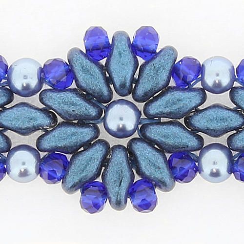 Antoinetta Bracelet Bead Pack royal blue bracelet making kit — DIY set with beads and instructions for creating handmade jewelry