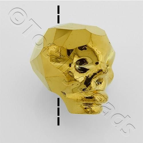 13mm crystal beads gold — faceted for jewelry making and beadwork