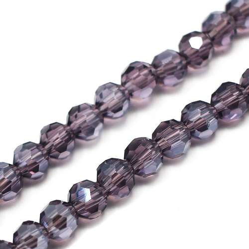 4mm crystal beads purple ab — AB finish, faceted for jewelry making and beadwork