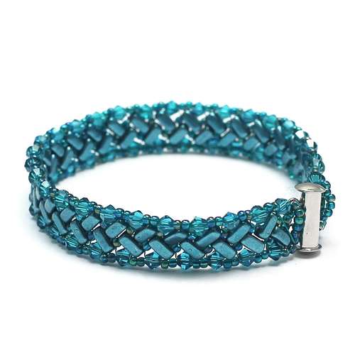 Hermione Bracelet teal bracelet making kit — DIY set with beads and instructions for creating handmade jewelry
