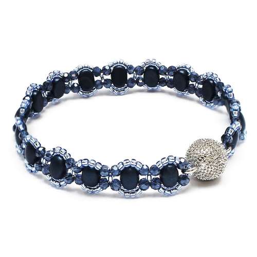 Par Puca Samos Bracelet navy makes 2 bracelet making kit — DIY set with beads and instructions for creating handmade jewelry
